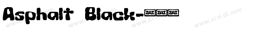 Asphalt Black字体转换
